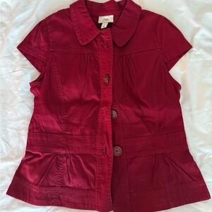 LOFT Denim Button-Up Top